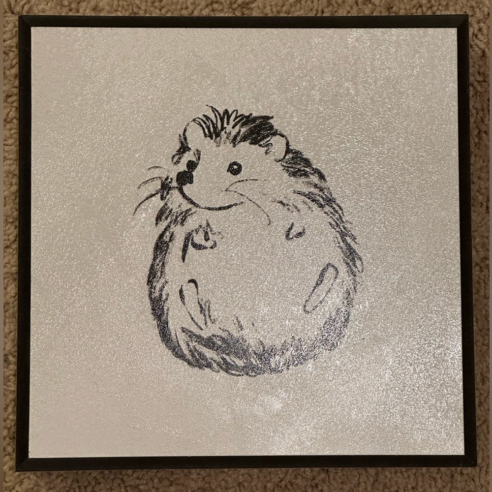 NEW Hedgehog Wood Wall Decor Sign